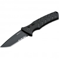 Автоматический складной нож Boker Strike Tanto All Black, сталь AUS-8, рукоять алюминий купить в Пушкине