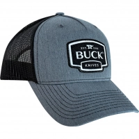 Бейсболка Buck Gray Logo Patch Cap, серо-черная купить в Пушкине