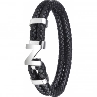 Браслет Zippo Steel Braided Leather Bracelet (20 см) купить в Пушкине