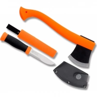 Набор Morakniv Outdoor Kit Orange, нож Morakniv 2000 нержавеющая сталь, цвет оранжевый + топор купить в Пушкине