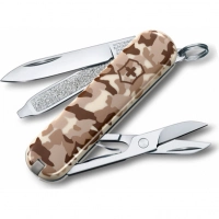 Нож перочинный Victorinox CLASSIC, сталь X55CrMo14, рукоять Cellidor®, песочный камуфляж купить в Пушкине