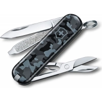 Нож перочинный Victorinox  Classic, сталь X55CrMo14, рукоять Cellidor®, синий камуфляж купить в Пушкине