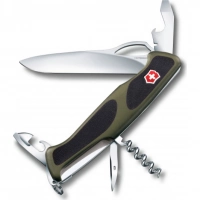 Нож перочинный Victorinox RangerGrip 61 0.9553.MC4 130мм 11 функций чёрно-зеленый купить в Пушкине