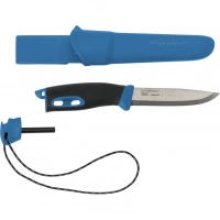 Нож с фиксированным лезвием Morakniv Companion Spark (S) Blue, сталь Sandvik 12C27, рукоять резина/пластик купить в Пушкине