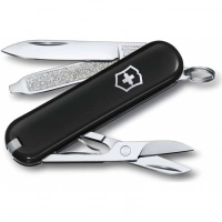 Нож Victorinox Classic SD Colors, Dark Illusion (0.6223.3G) чёрный, 7 функций 58мм купить в Пушкине