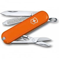 Нож Victorinox Classic SD Colors, Mango Tango (0.6223.83G) оранжевый, 7 функций 58мм купить в Пушкине