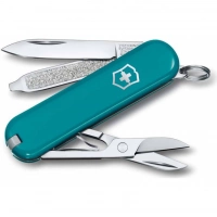 Нож Victorinox Classic SD Colors, Mountain Lake (0.6223.23G) бирюзовый, 7 функций 58мм купить в Пушкине