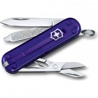 Нож Victorinox Classic SD Colors, Persian Indigo (0.6223.T29G) фиолетовый полупрозрачный, 7 функций 58мм купить в Пушкине