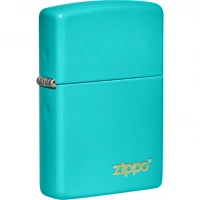 Зажигалка Classic Flat Turquoise ZIPPO Logo купить в Пушкине