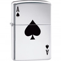 Зажигалка ZIPPO Armor™  Туз с покрытием High Polish Chrome купить в Пушкине