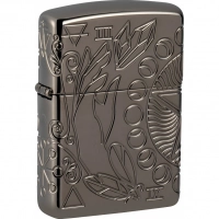 Зажигалка ZIPPO Armor® Wicca Design с покрытием Black Ice®, черная купить в Пушкине